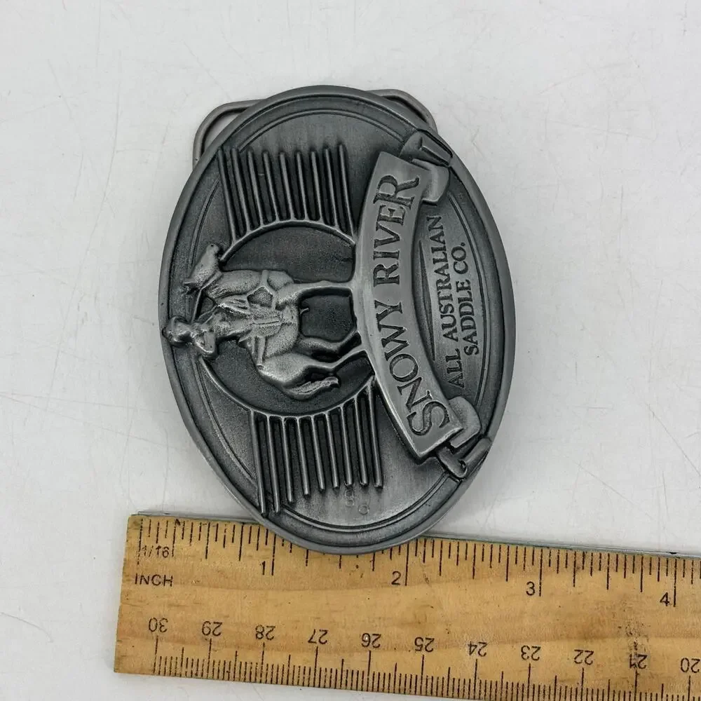 Belt Buckle Snowy River All Australian Saddle Co. 1996 Western